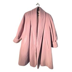 GIANFRATE By ICA Italy Mohair & Wool Blend Vintage Light Purple Coat Size 6 / S